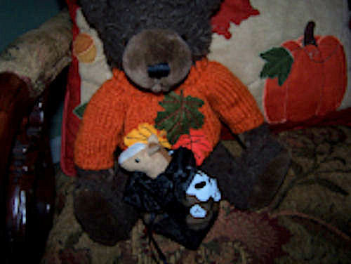 big image of Alvie and his new friend, Boo Bear